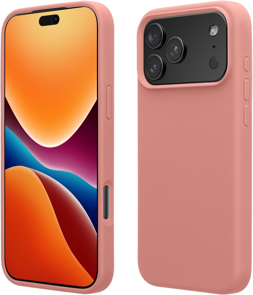 kwmobile telefoonhoesje geschikt voor Apple iPhone 18 Pro / iPhone 17 Pro - Hoesje met siliconen coating - Smartphone case in winter roze