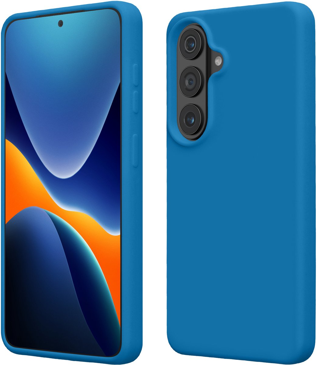 kwmobile telefoonhoesje geschikt voor Samsung Galaxy S26 - Hoesje met siliconen coating - Smartphone case in rifblauw