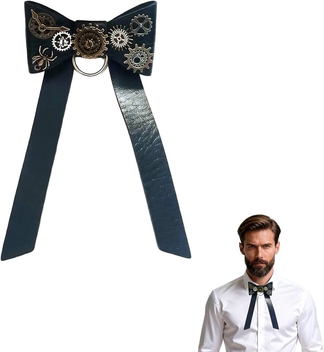 Vlinderdas verstelbaar retro stropdas steampunk accessoires voor Halloween carnaval themafeest maskerade