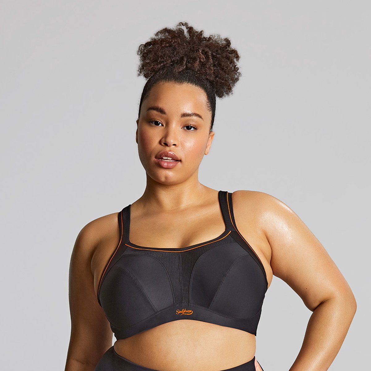Panache - Sculptresse Non Padded Sport BH - Black - 80F