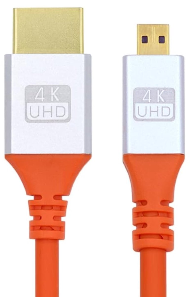 CY Cable Micro HDMI 4K to HDMI Ultra Soft High Flex HDTV Cable Hyper Super Flexible Cord High Speed Type-A Male to - ShopVlot