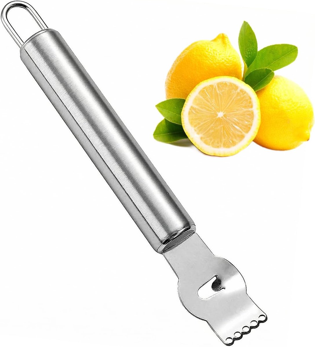 RVS Citroenrasp en Citrusfruit Rasp voor Cocktails en Keukenaccessoires - Ideaal voor Koken en Bakken
