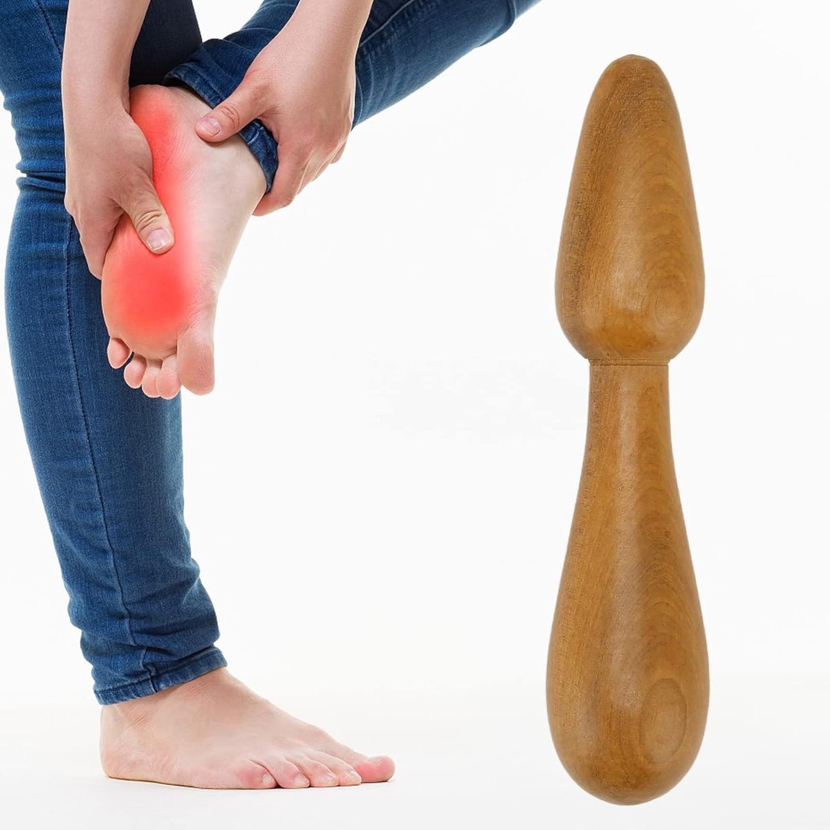 Ergonomische Houten Massage Stok voor Voet- en Lichaamsverzorging, Spierpijn Verlichting en Acupunctuur voor Thuisgebruik