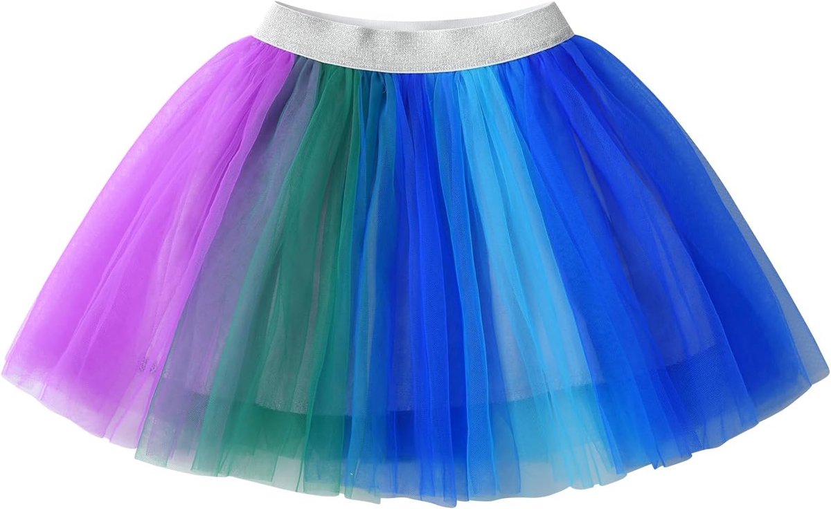 DXTON Girls' Tulle Dance Ballet Skirt Princess Costume Kids Girls Tulle Skirt Ballet Skirt 2-8 Years - ShopVlot