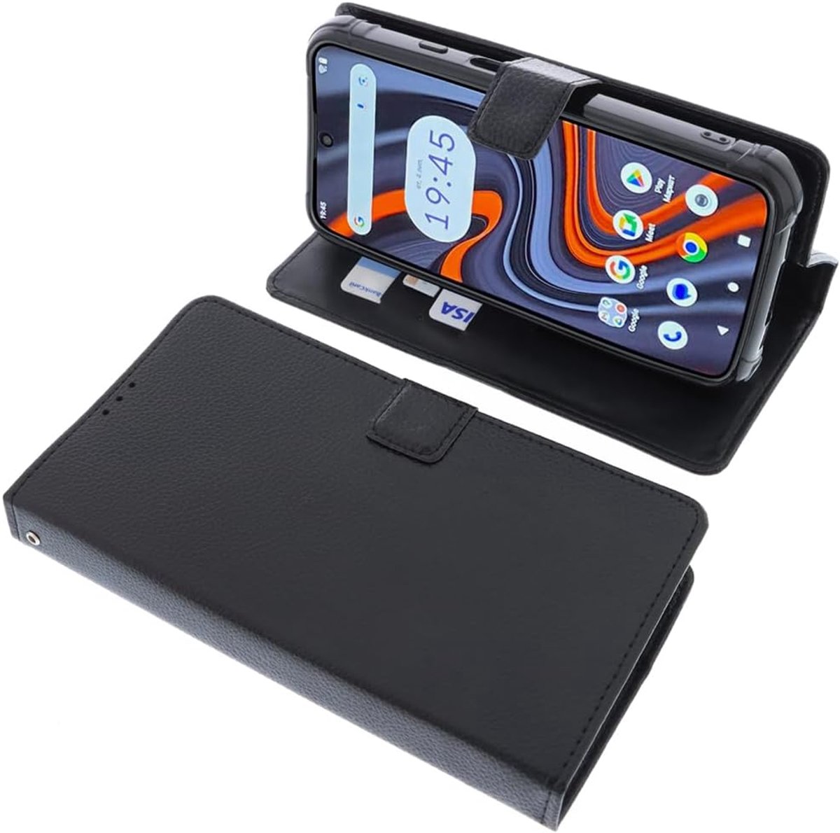Case Compatible with Cubot Kingkong Power Book Style Black Protection - ShopVlot