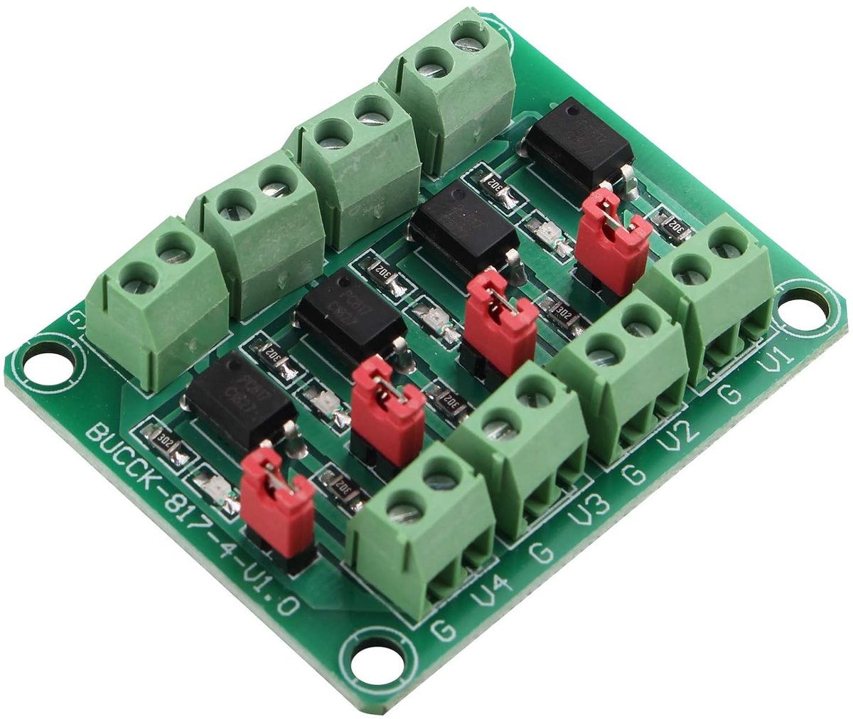 PC817 4 Channel Optocoupler Voltage Control Isolation Card Converter Module Adapter 3.6-30V Driver Photoelectric - ShopVlot