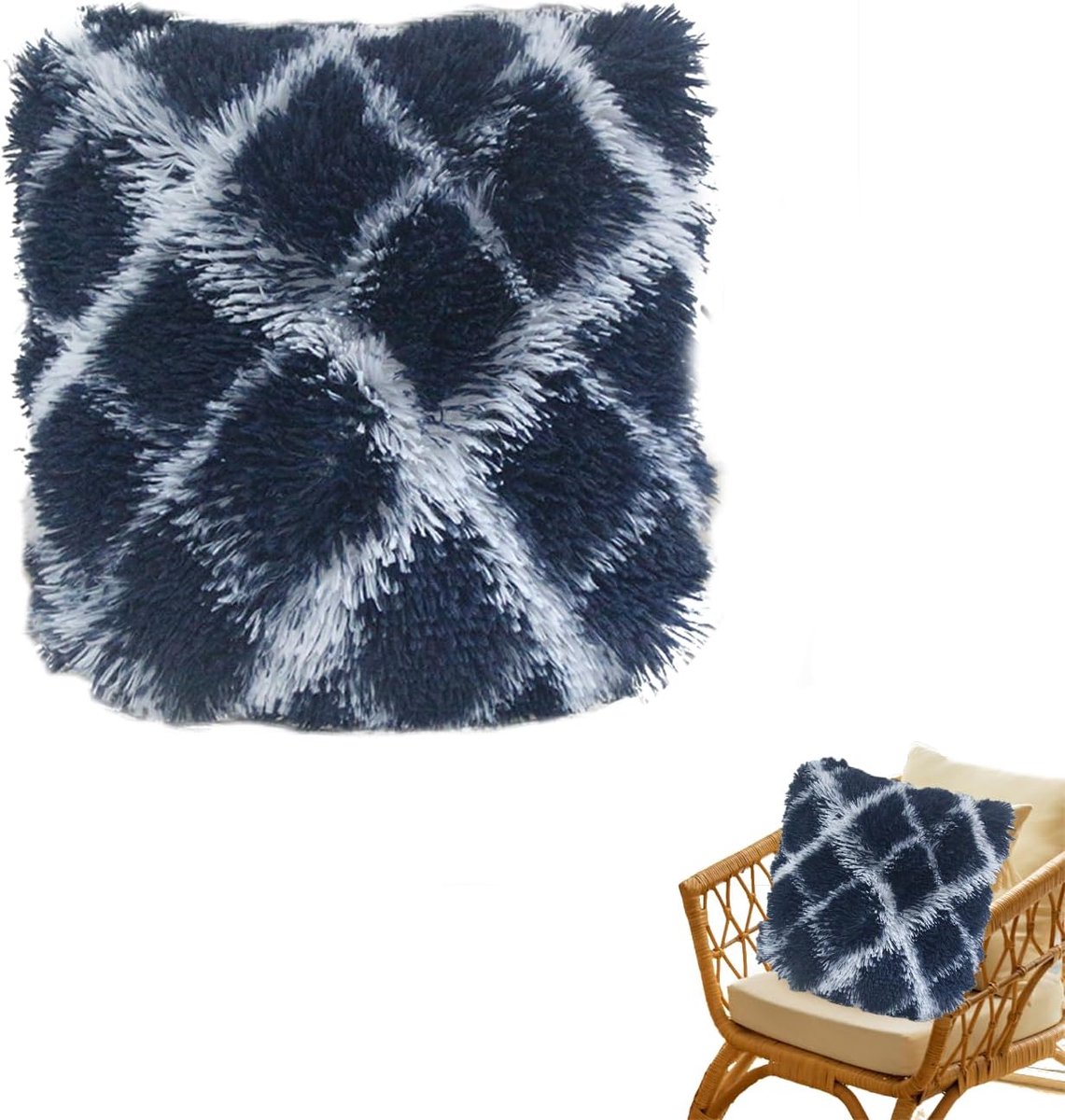 2 PCS Geometric Dyeing Pillowcase, Modern Cushion Cover, Plush Cushion Cover for Bed, Sofa, Bedroom, Nap, Etc. - ShopVlot