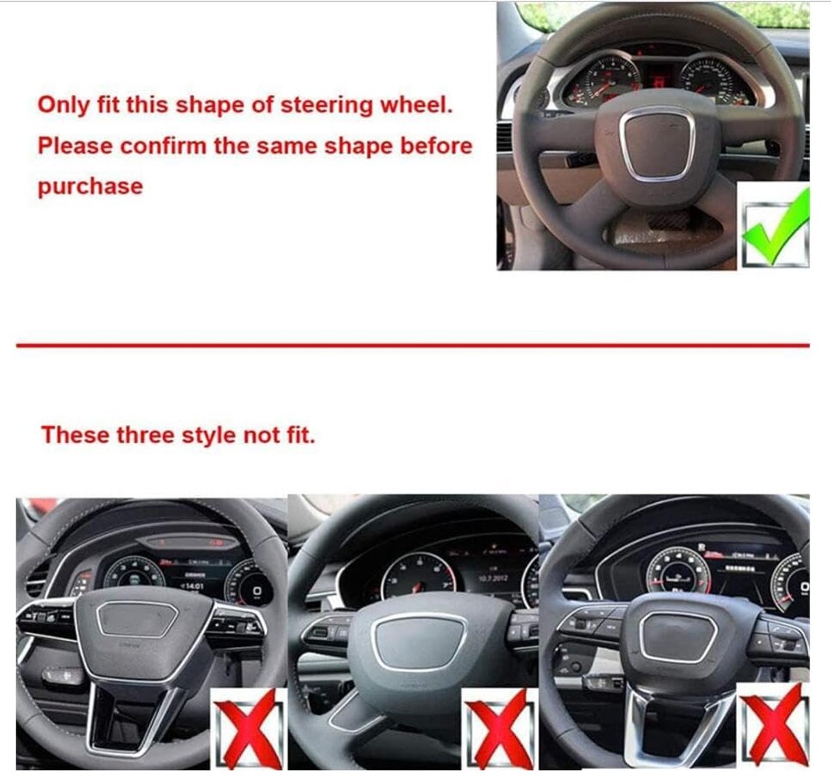 Inovey Aluminiumlegering auto stuurwiel sticker body embleem trim compatibel met Audi A3/A4/A5/Q5/Q7 - ShopVlot