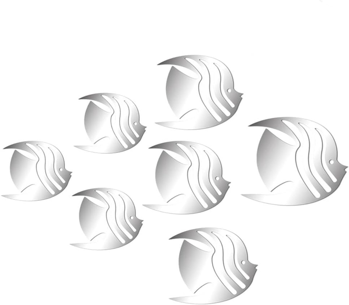 UKCOCO 7 Pieces Wall Decoration Mirror Wall Stickers Wall Stickers Decoration for Living Room Home Decor Mirror UTV - ShopVlot