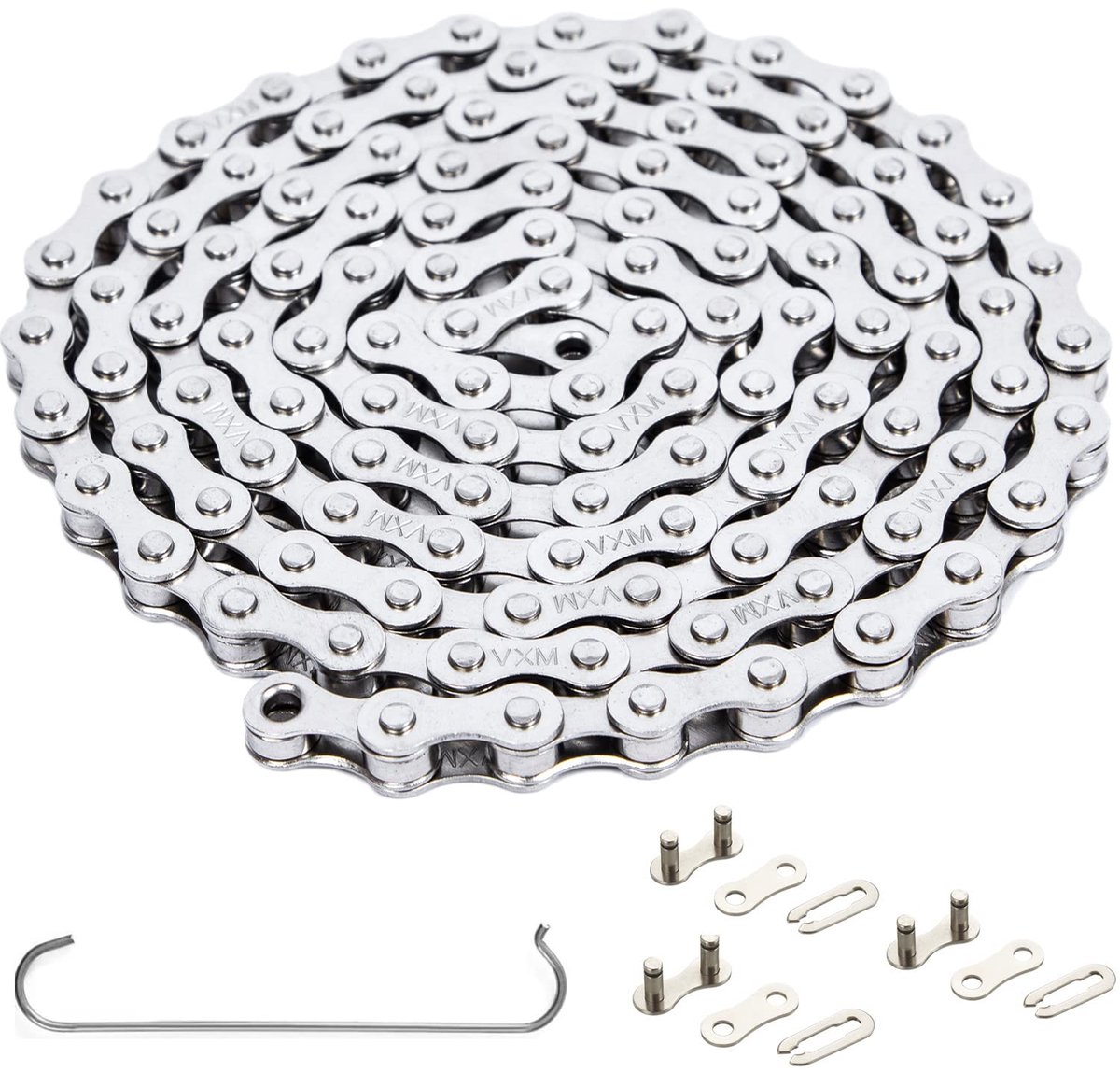 YBEKI 1-gang bicycle chain, 1/2 x 11/, 114 links, 3 pairs of chain lock - ShopVlot