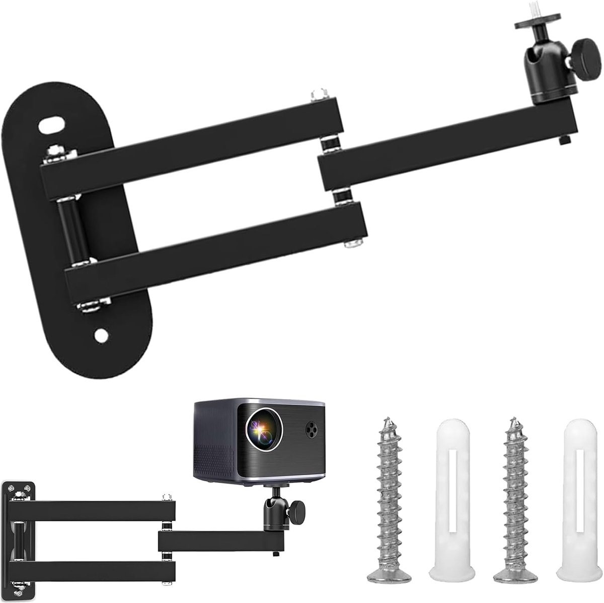 40 cm projectorstandaard, beamerhouder, wandprojectorstandaard, universele beamerwandhouder, met 1/4 inch - ShopVlot