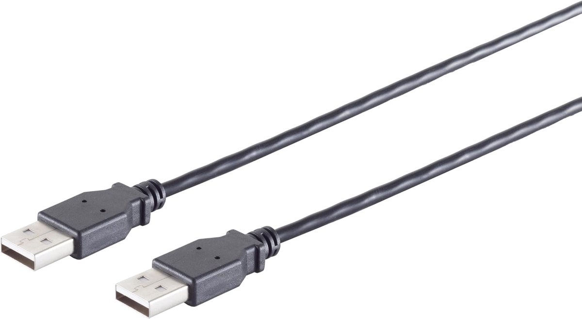 3x USB-A aansluitkabels, 2.0, zwart, 0,5 m – Met deze standaard USB-kabel kunt u bijvoorbeeld een externe harde schijf - ShopVlot