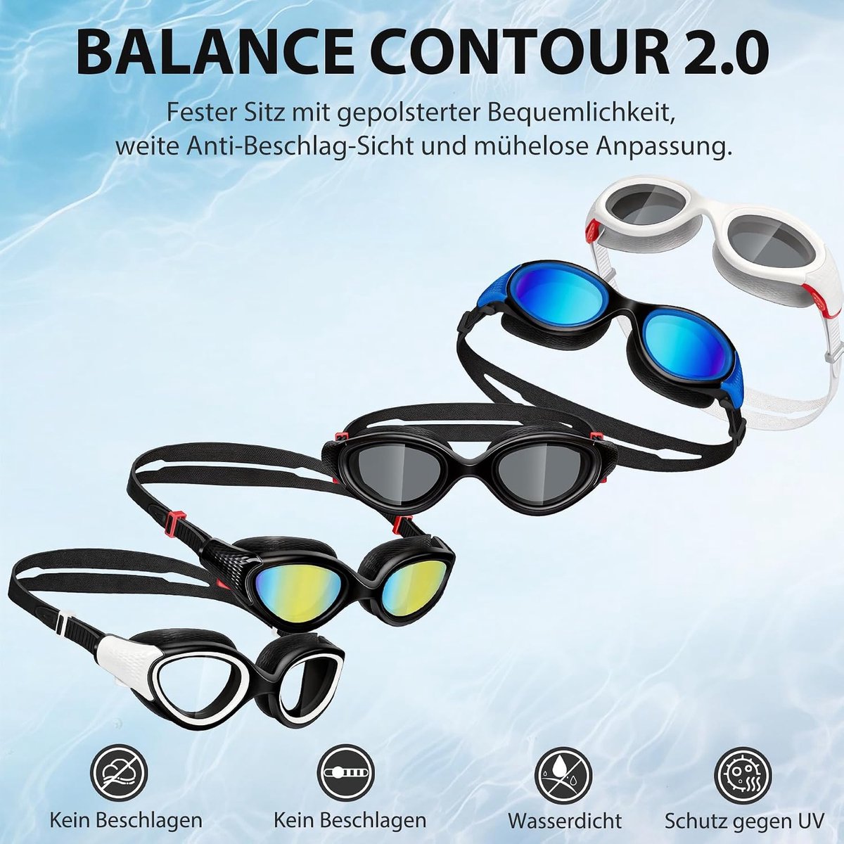 Zwembril Unisex Anti-fog - Zwart Flexibel - Comfortabel en helder zicht - ShopVlot