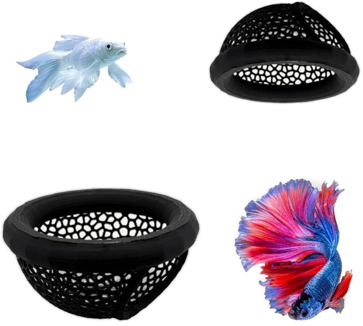 Solidchoice - Set van 2 Drijvende Betta Grotten voor Aquarium
