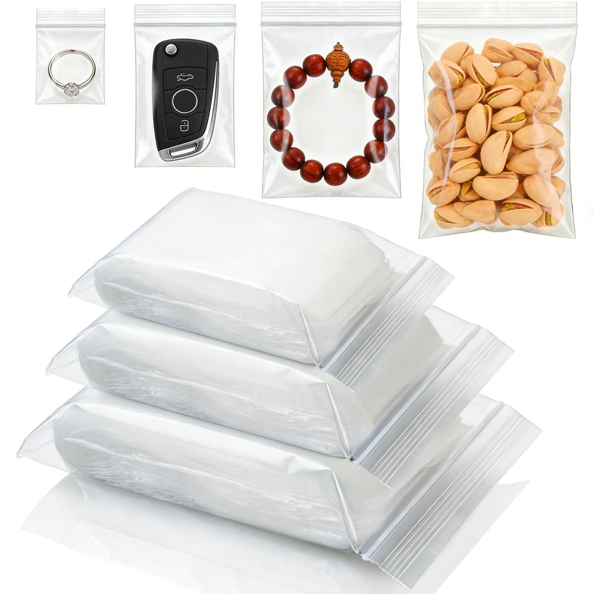 Solidchoice - 500 Stuks Kleine Plastic Zipper Bags Resealable voor Opslag