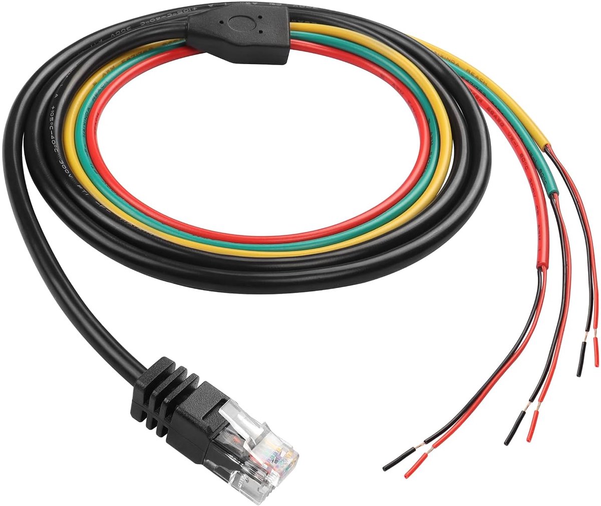 RJ11/12 6P6C Plug naar 6 Pin Kabel - 1,5 m - Voor telefoon, netwerk en CCTV - Eenvoudige aansluiting - ShopVlot