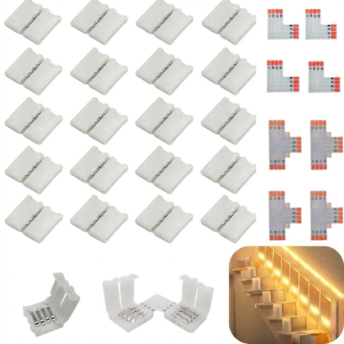 Solidchoice - LED Strip Connector Set met 28 Stukken