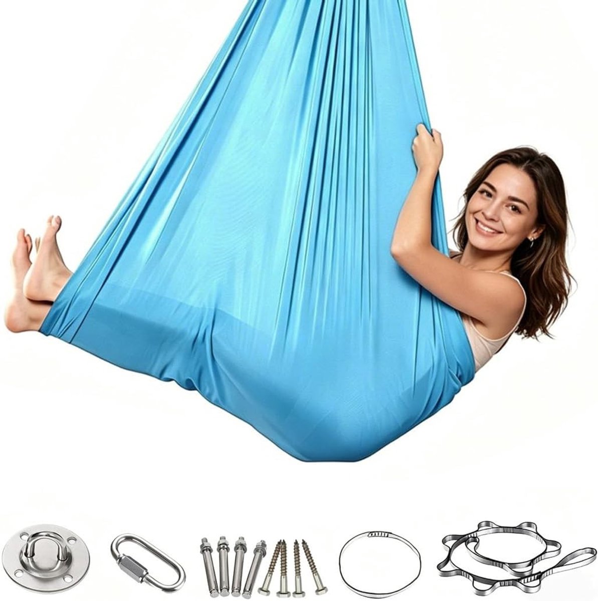 Hangmat voor Buiten - Lichtgroen - Draagbare Hangmat voor Tuin en Camping