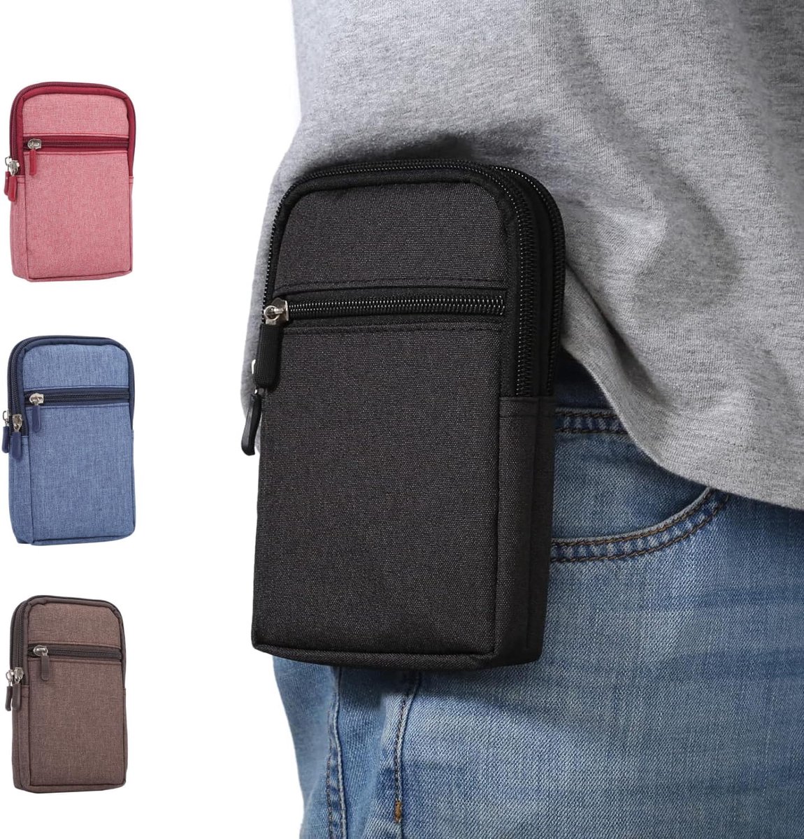 Heupzak Schoudertas Klein - Casual Hiking Bag - 2-laags - Ideaal voor mobiel en accessoires - ShopVlot