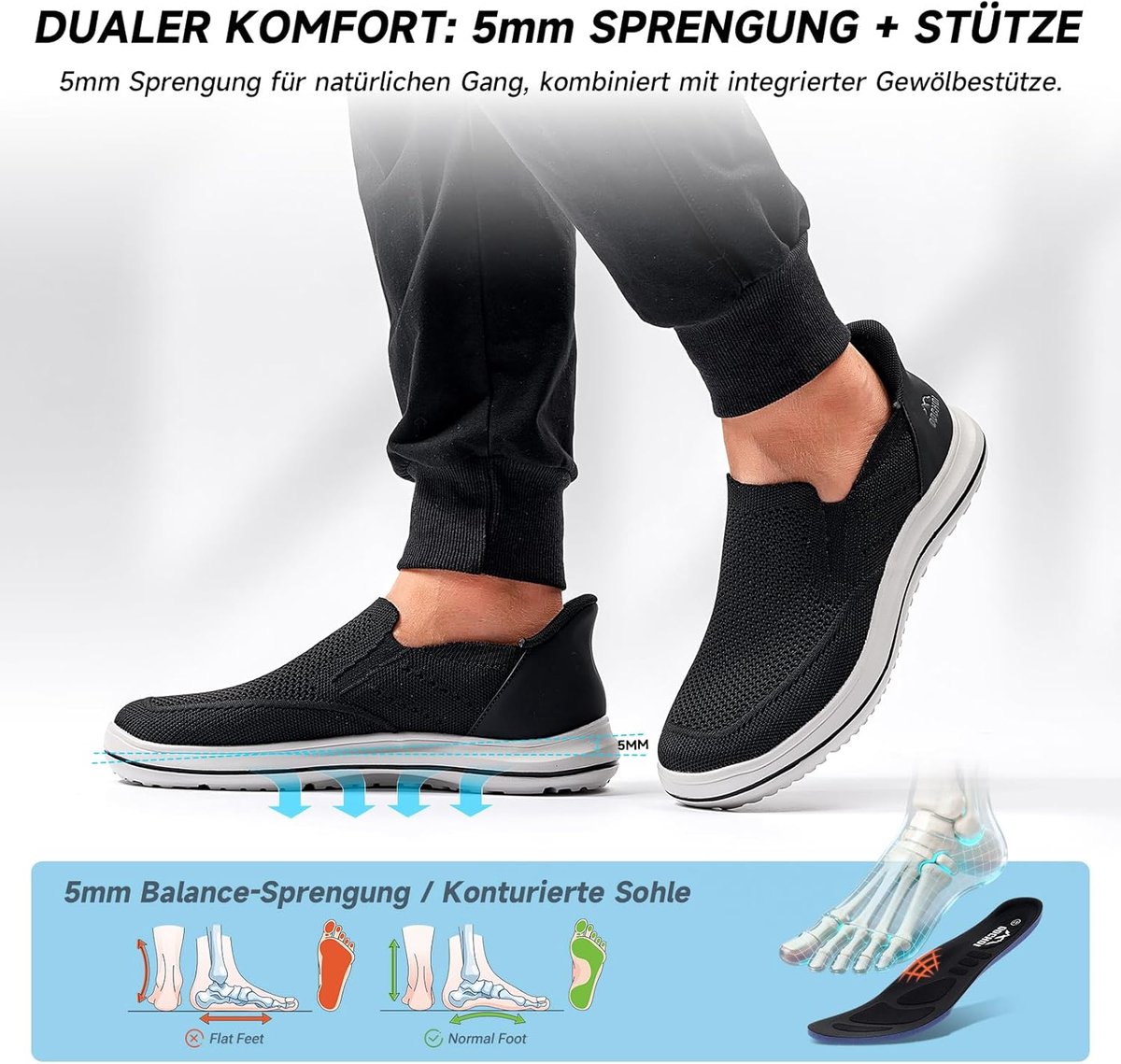 Sportieve trainers heren - handsfree instap - ademend mesh - comfortabel joggen - ShopVlot