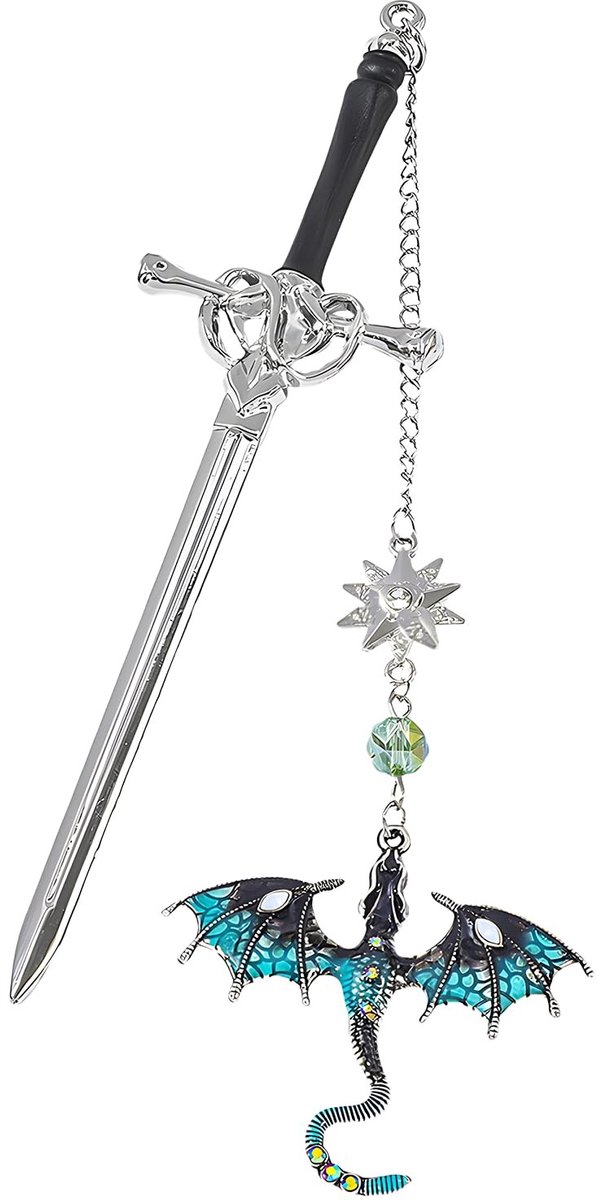 Solidchoice - Dragon Sword Boekenlegger van Metaal met Hanger