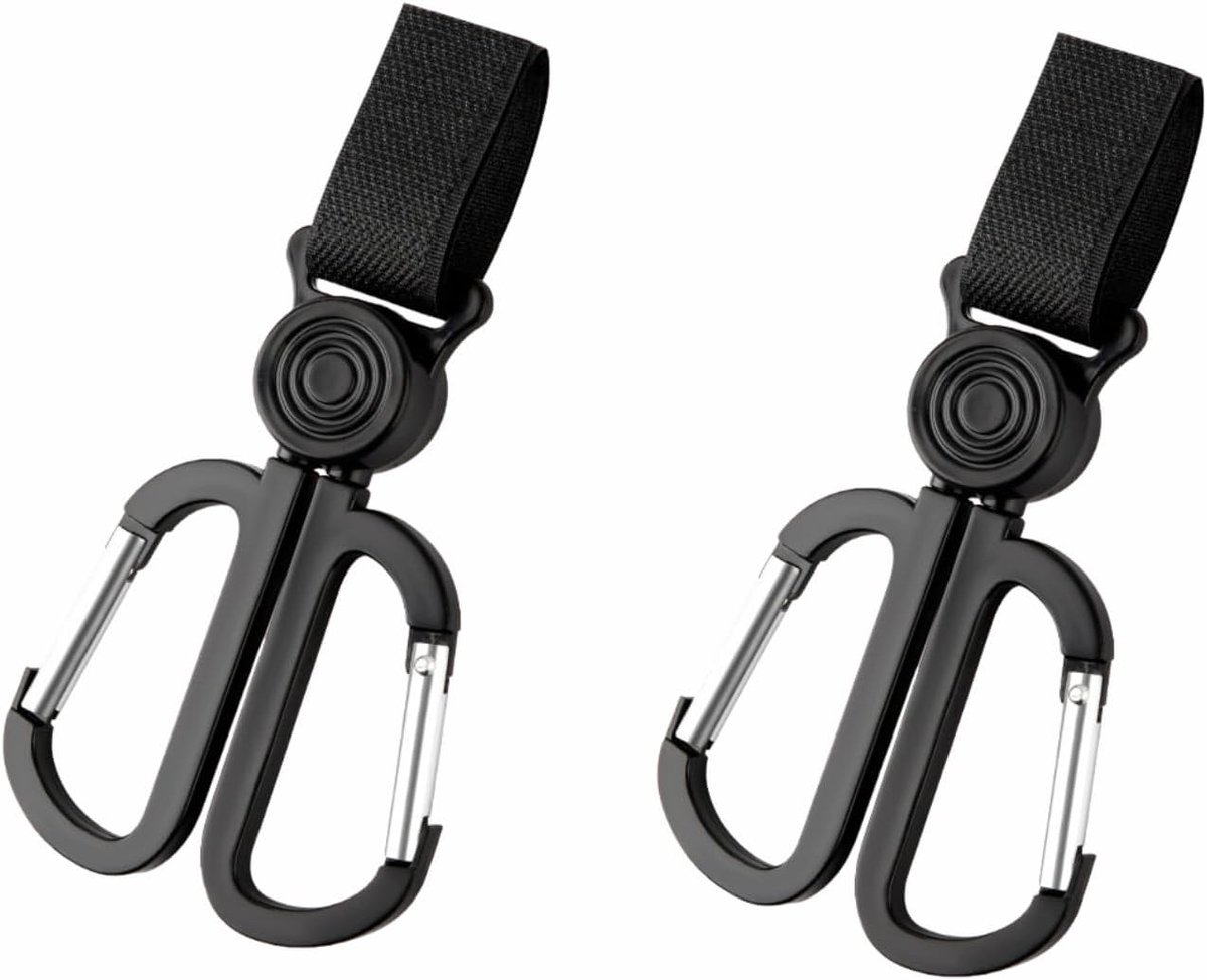 babykoetshaak 16 cm - draaibaar - zwart - ideaal voor auto en fiets - ShopVlot