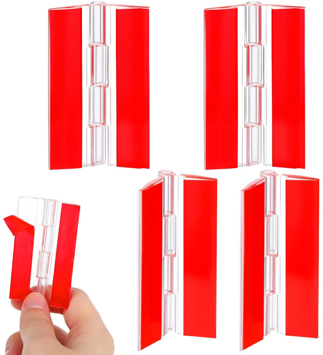 Solidchoice - Set van 4 Transparante Acryl Scharnieren voor Meubels
