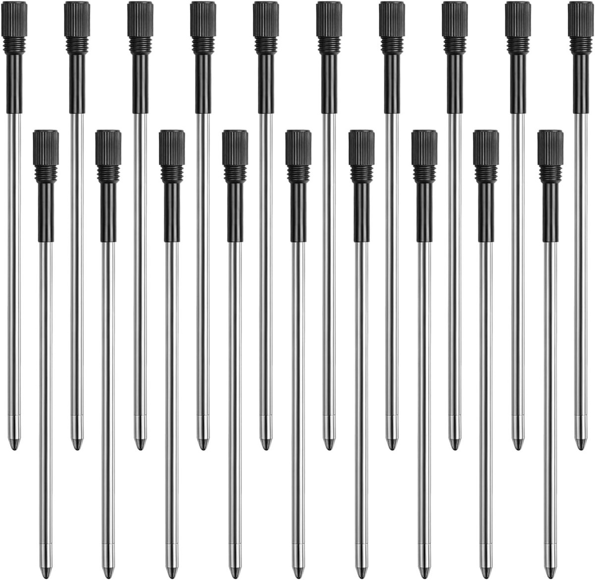 Vullingen voor balpen 20 stuks - metalen vullingen - 1 mm punt - snelle inktdroging - ShopVlot