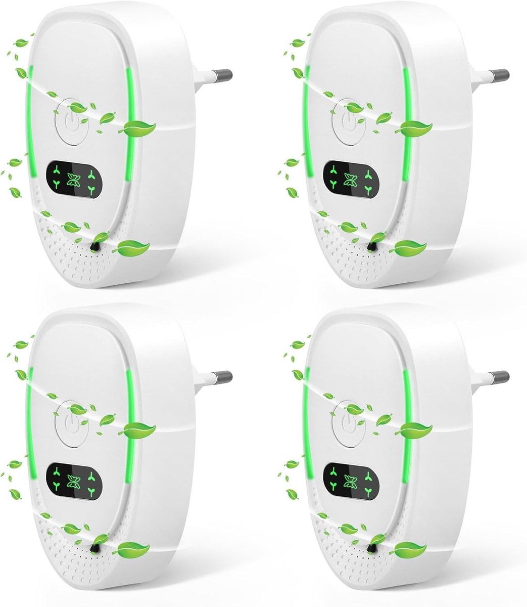 Plug-in luchtreiniger - Wit - Mini-ionisator voor Slaapkamer en Thuis - Filterloos en Stil
