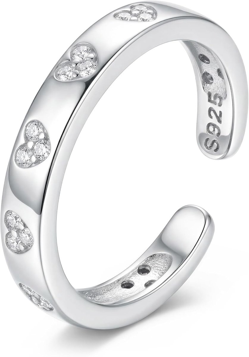 teenringen verstelbaar - S925 sterling zilver - minimalistische stijl - perfect voor elke gelegenheid - ShopVlot