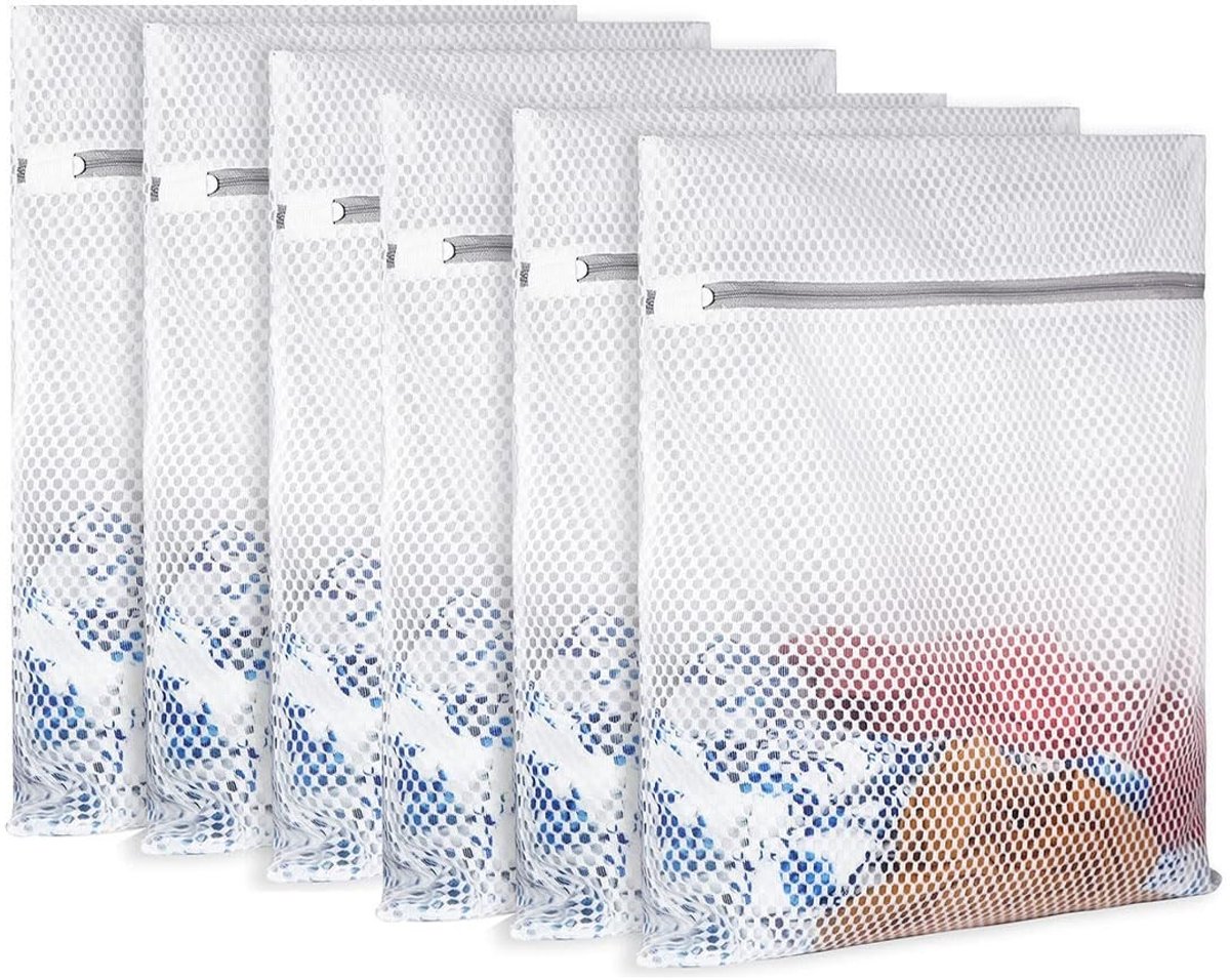 Solidchoice - Set van 6 Ademend Wasnetten van Mesh voor Kleding