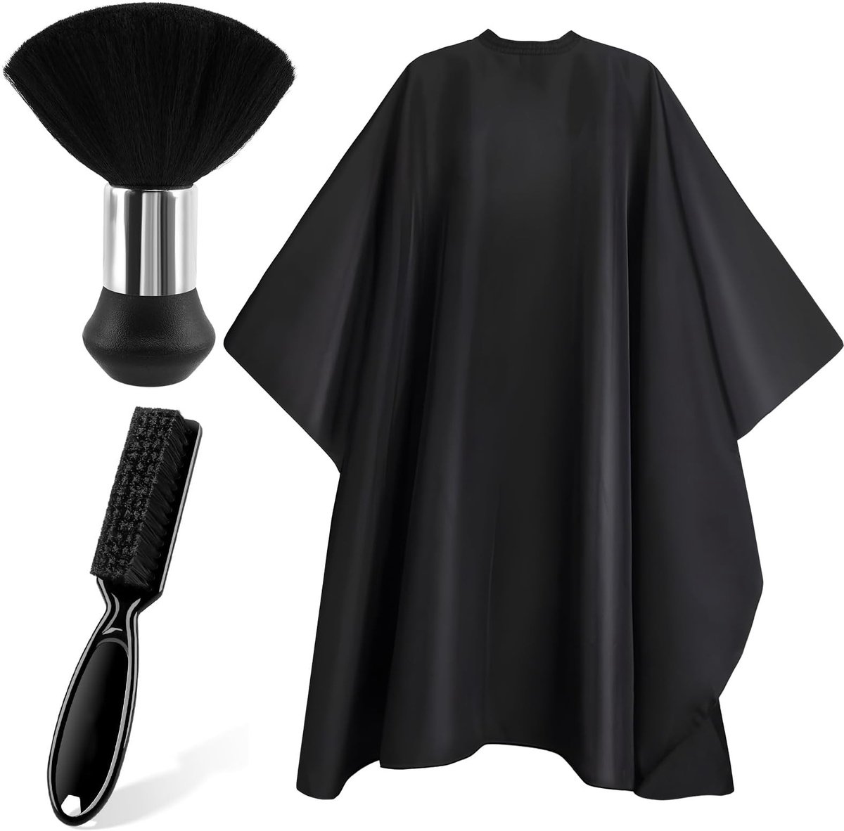 Solidchoice - Professionele Kapperscape Set met Nekborstel en Haarborstel