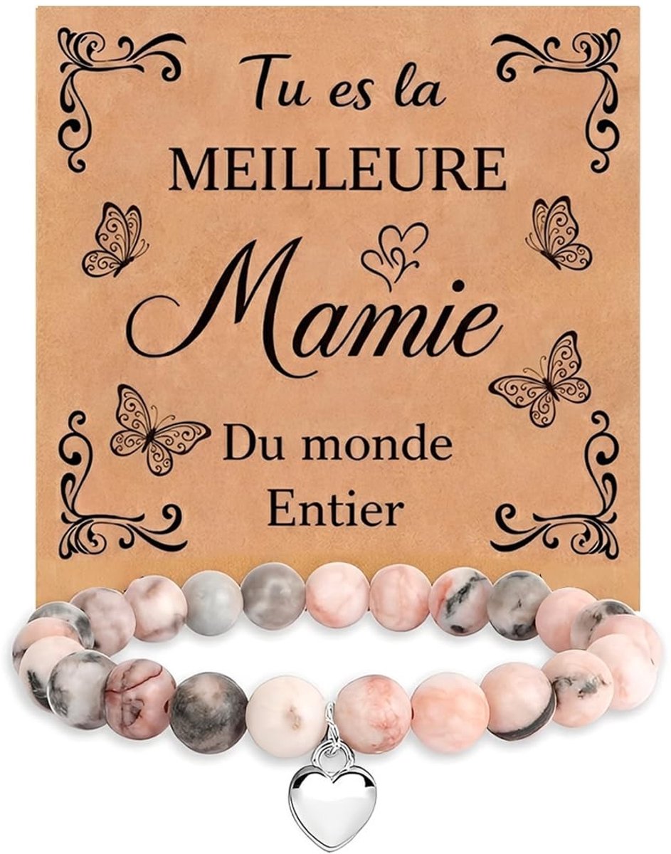 Solidchoice - Armband voor Oma met Harthanger en Wenskaart