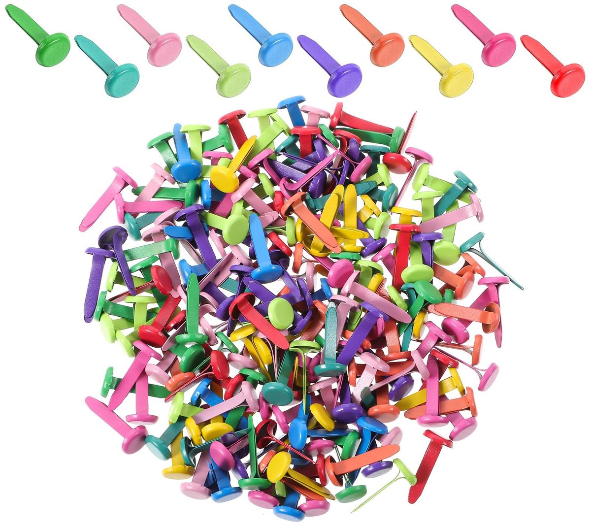 Solidchoice - 200 Stuks Multicolore Metalen Klemmen