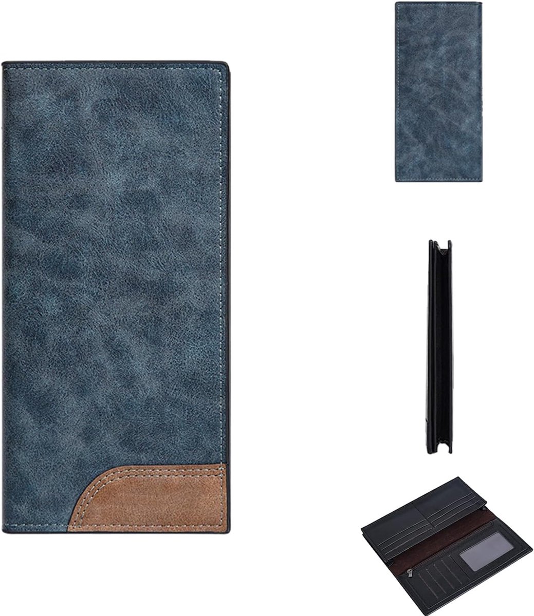 Leren herenportemonnee groot - RFID-bescherming - 10 creditcard slots - Perfect voor reizen - ShopVlot