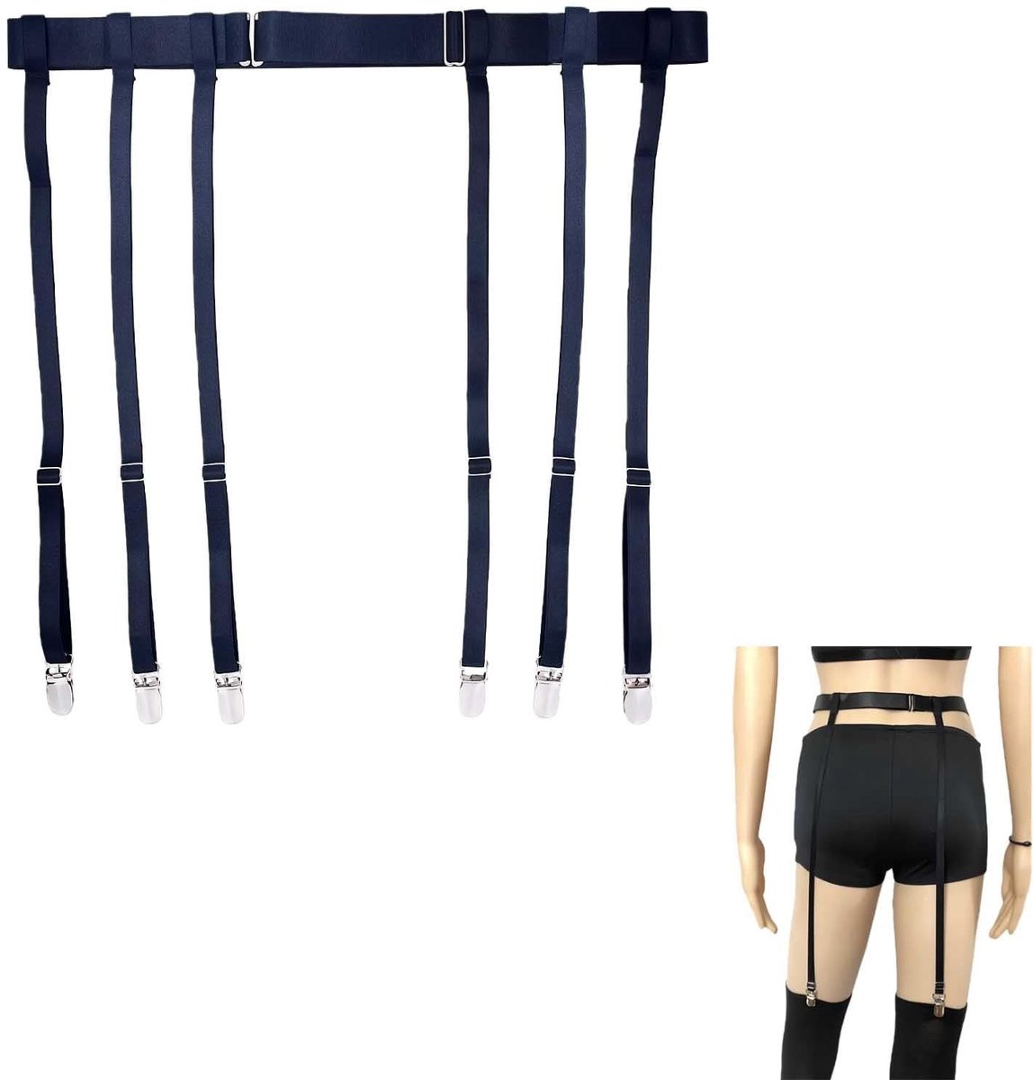 Solidchoice - Vrouwen Kousen met Aanpasbare Suspender