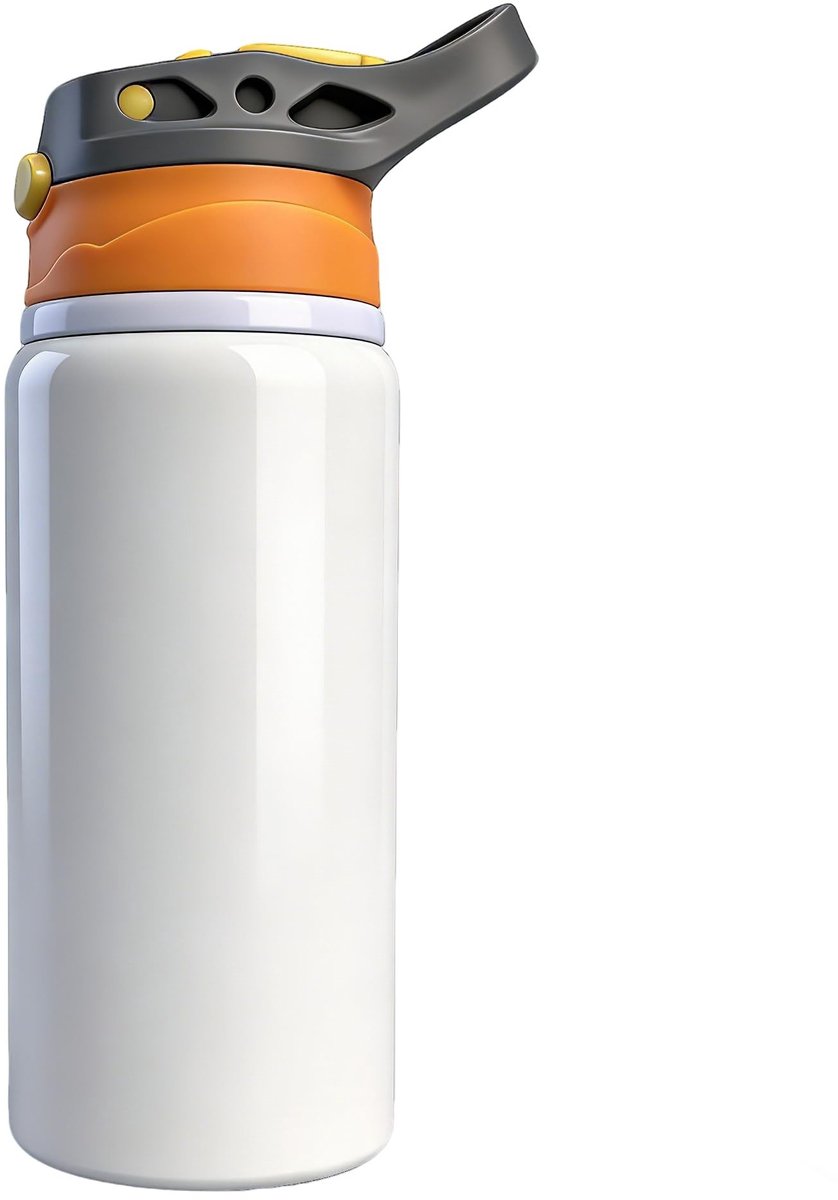 Solidchoice - Aluminium Drinkfles met Gele Deksel voor Sublimatie