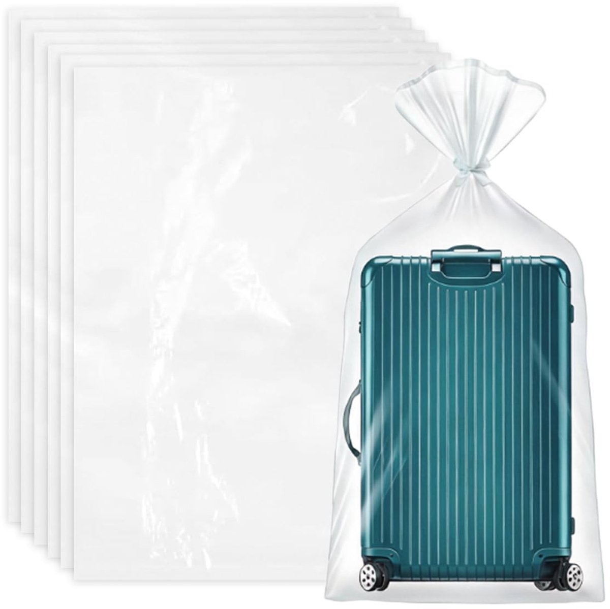 Solidchoice - Set van 6 Transparante Opslagtassen 100 x 152 cm - Waterdicht en Herbruikbaar