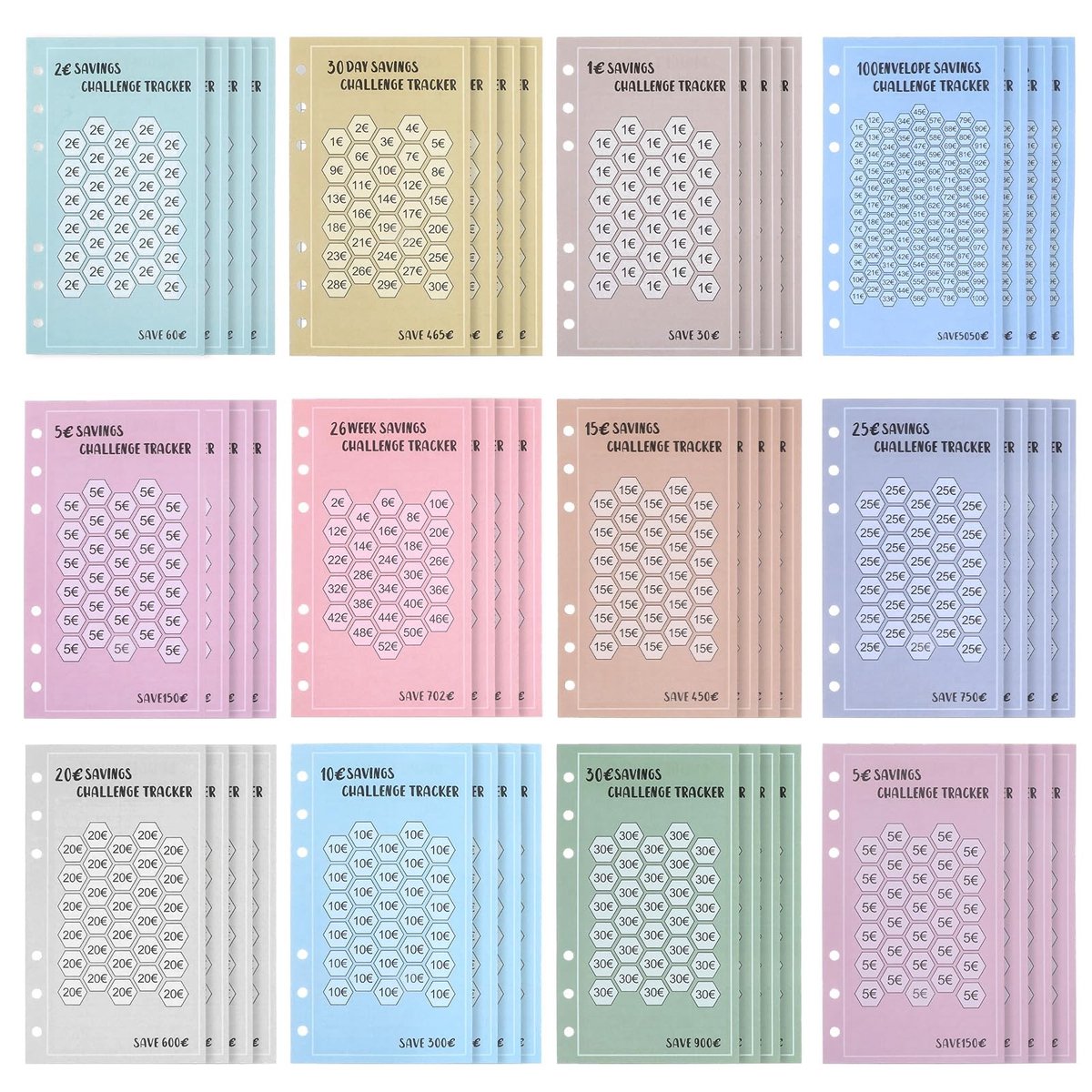 Solidchoice - Sparchallenge Budgetplanner met 48 Vellen