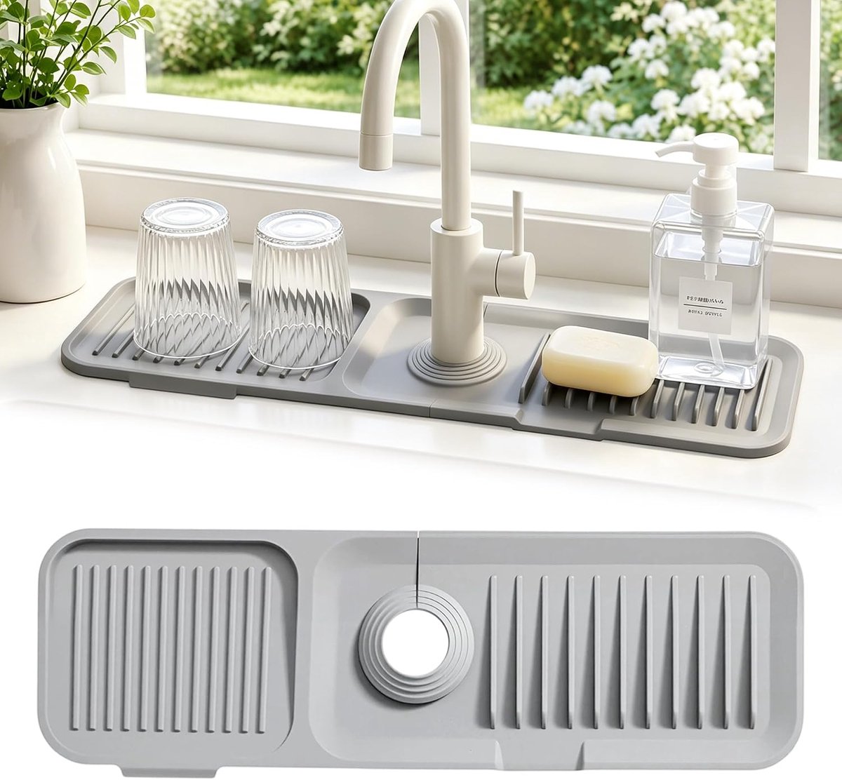 Afdruipmat smal - siliconen - antislip - voor keuken en badkamer - ShopVlot