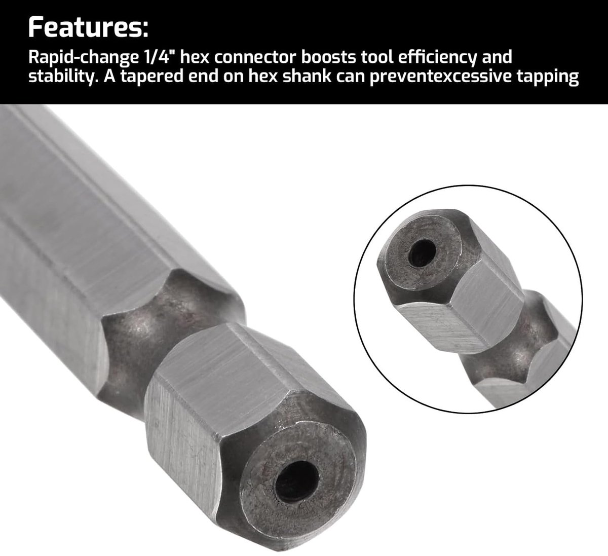 Draadsnijders M5 x 0.8 - 1/4 inch hex shank - efficiënt boren en draad snijden - voor professioneel gebruik - ShopVlot