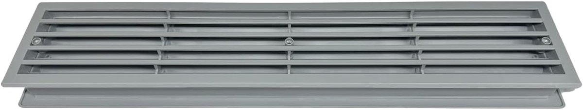 Ventilatierooster 457 x 92 mm - Grijs PVC - Voor deurventilatie - Zorg voor goede luchtcirculatie - ShopVlot