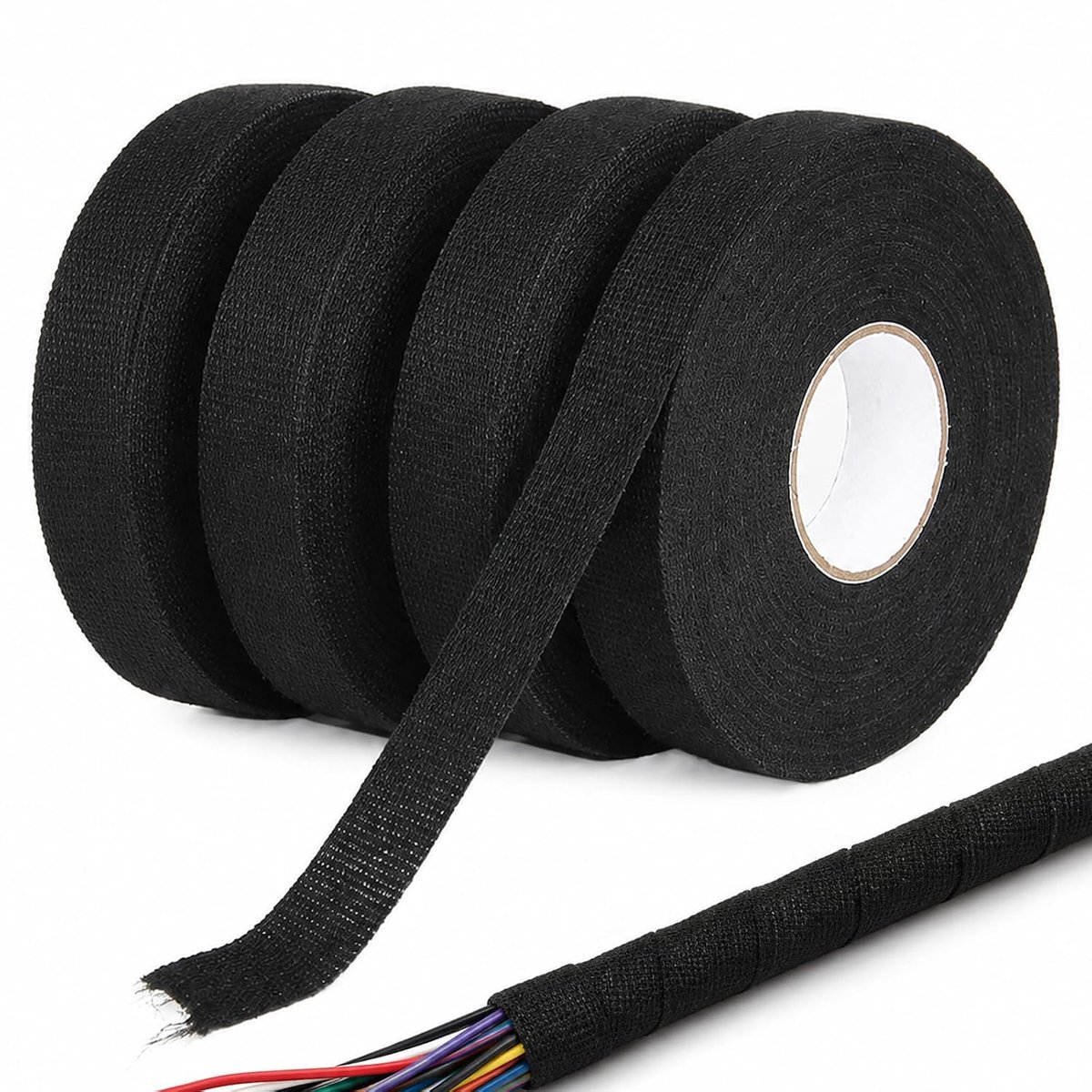 Kabelboom tape 19mm x 25m - weefselband PET-vlies - hoogwaardig materiaal - perfecte oplossing voor bedrading - ShopVlot