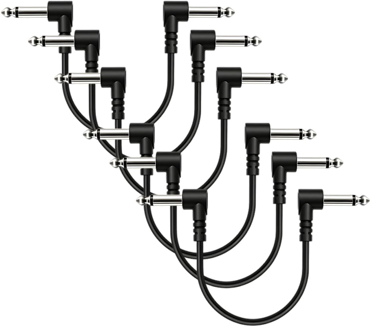 Guitar Patch Cables 30cm - Rechthoekige 6.5mm - Hoekstekker voor Pedal Board - Ruimtebesparend - ShopVlot