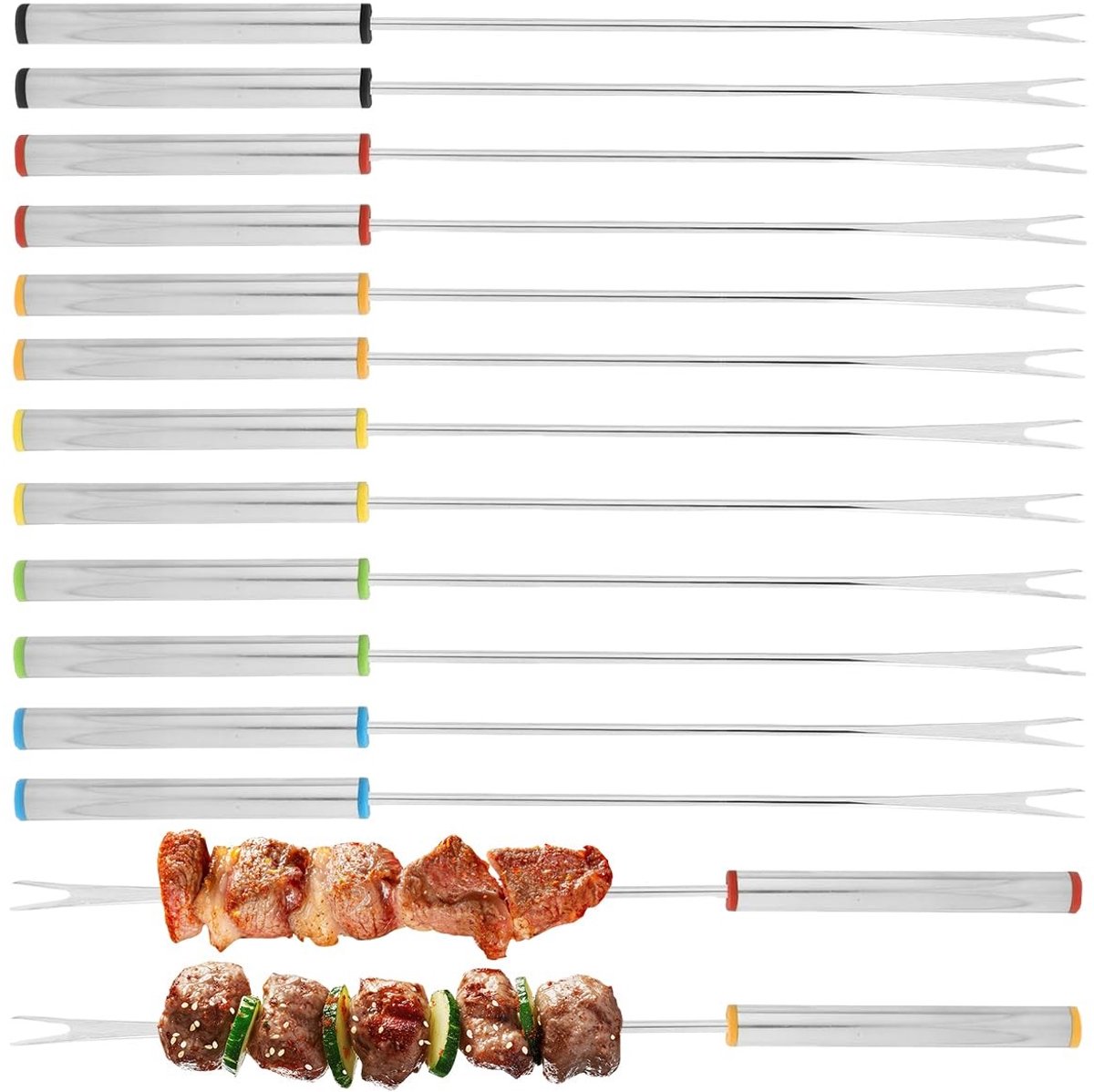Solidchoice - Set van 12 RVS Fondue Vorken 23.5cm