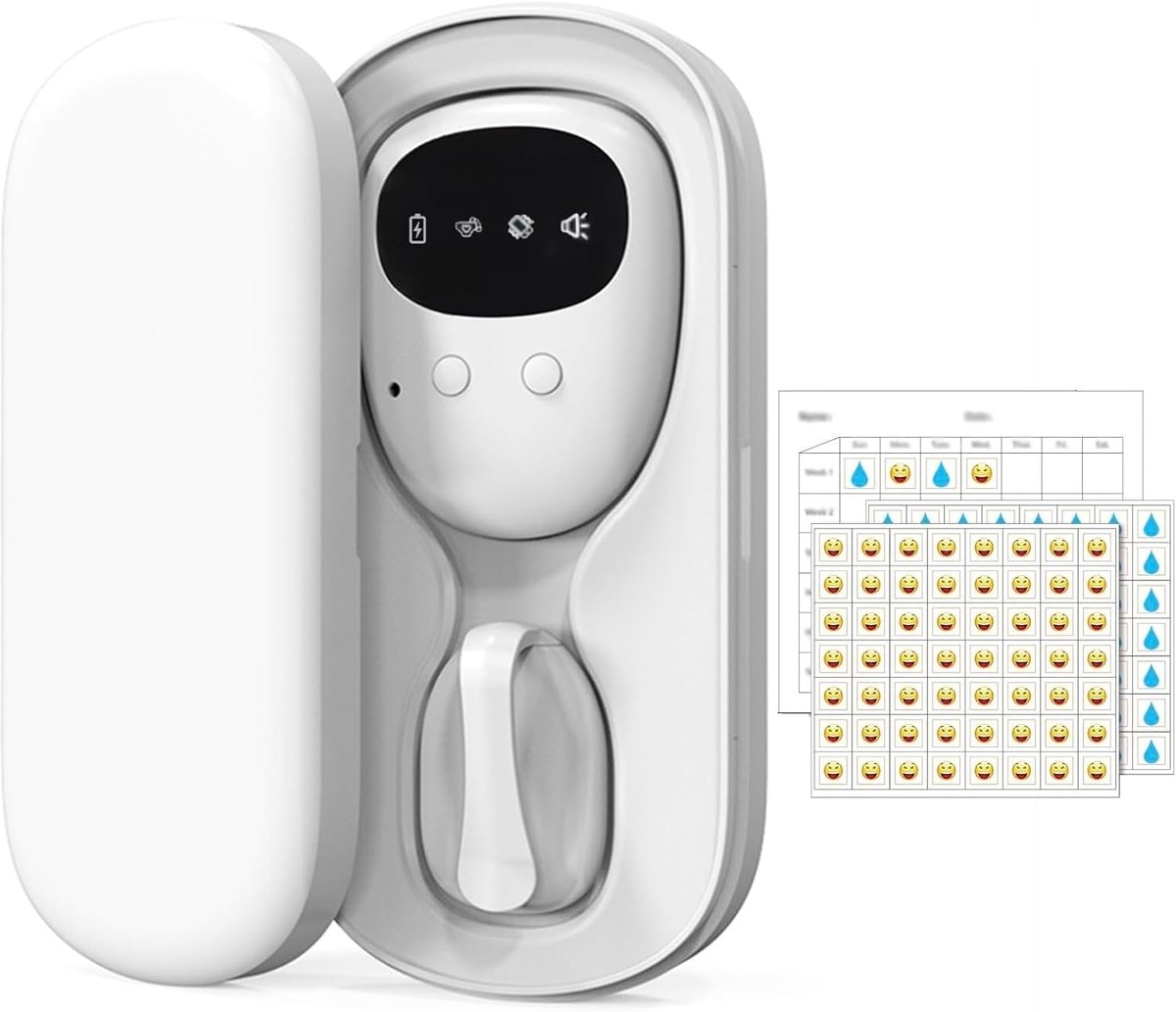 Draadloos bedplassenalarm, USB-C oplaadbaar, drie modi, hoge gevoeligheid, 80 dB geluid en trilling, enuresis alarm - ShopVlot