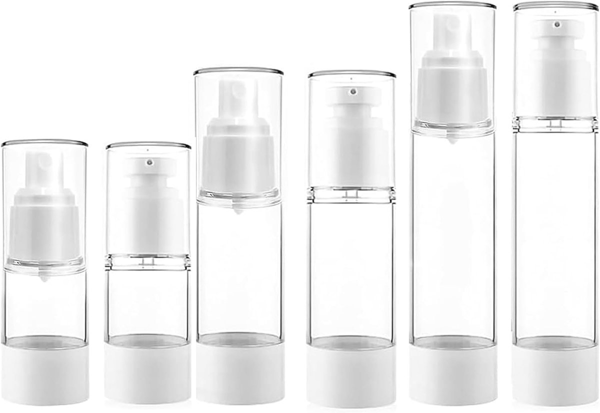 6 Pcs Pump Dispenser, Cream Dispenser, Portable Airless Pump Dispenser, Travel Set Cosmetics Pump Dispenser, Travel - ShopVlot