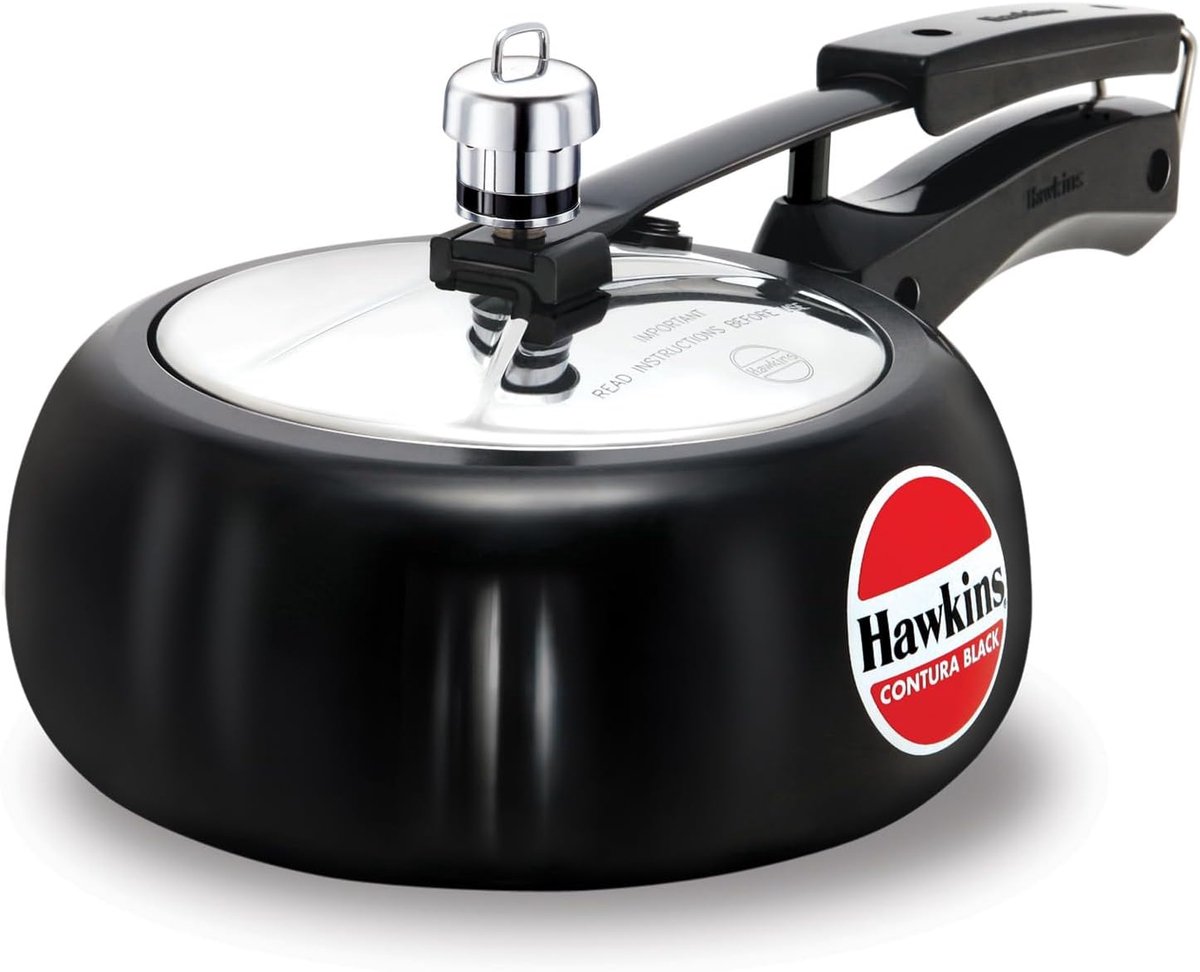 Hawkins CB20 Pressure Cooker, Hard Anodized, 2 Litres, Contura Black - ShopVlot