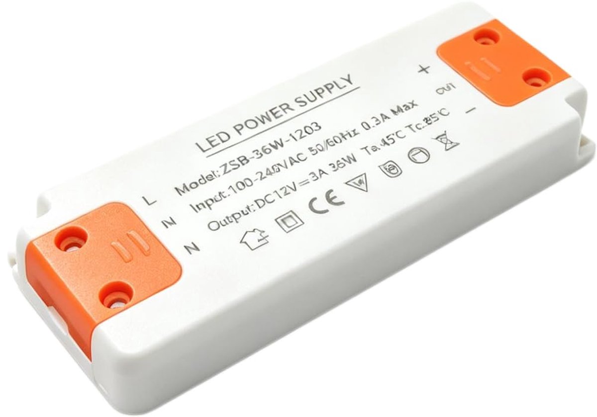 Sylen Verlichtingsbestuurder 36W, Laagspanningsverlichtingsbestuurder voor Lichtstrook, Vertoning, Kabinetslichten - ShopVlot