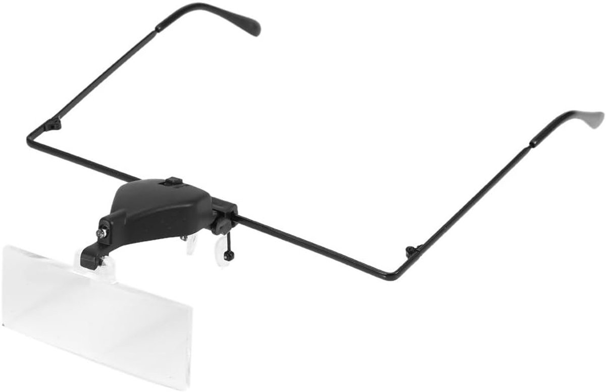 Eyelash Extension Loupes Set, 1.5X 2.5X 3.5X LED Magnifier Handsfree Head Eyelash Extension Magnifier Tattooed - ShopVlot
